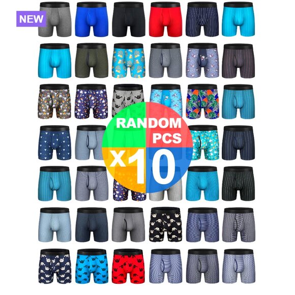 Cotton Boxer Briefs Men's Underwear Short Leg Breathable Sport